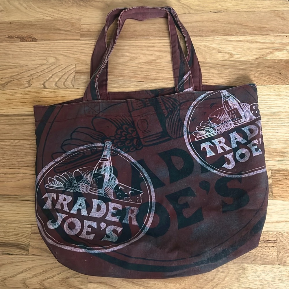 Rare Vintage Trader Joe’s Logo Canvas Tote Bag
